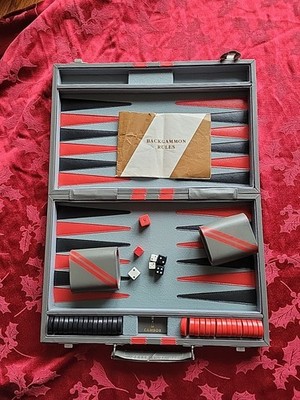Vintage Backgammon Strategy Game Travel Case Cambor Enterprises READ 