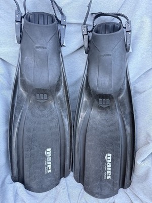 Mares Plana Avanti Size XL Diving Swim Fins Black Open Heel