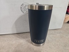 YETI Rambler 20oz Navy Stainless Steel Tumbler without Lid Logo Durable Cup