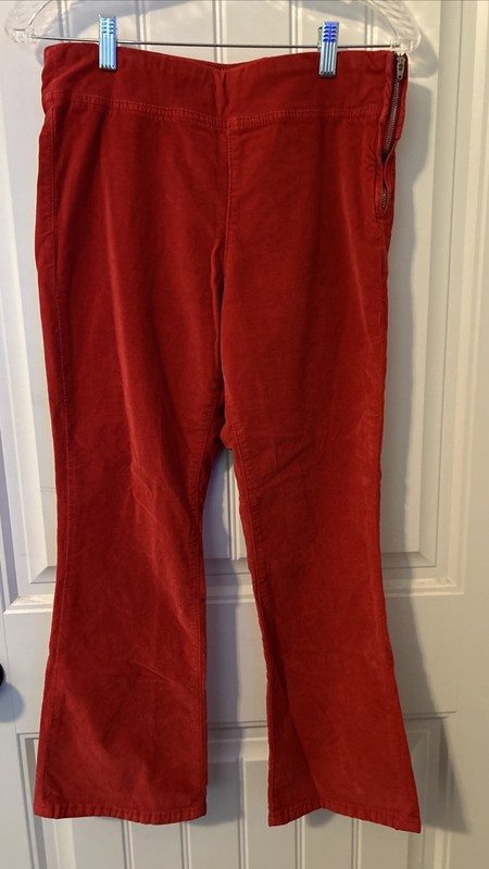 Free People In My Feelings Hi Rise Velvet Pants Side Zipper Women’s Size S