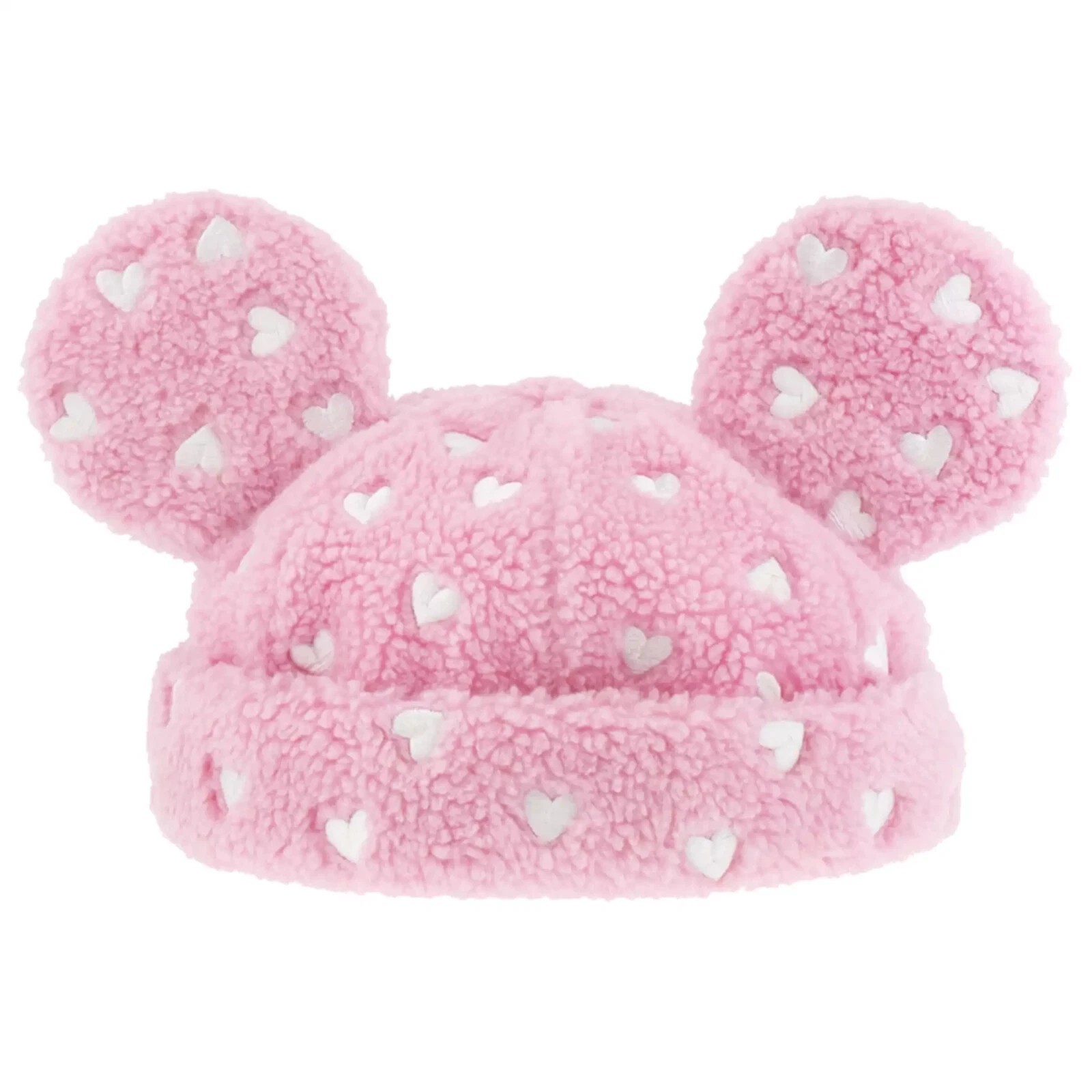 Tokyo Disney Fluffy Bucket Ears Hat Mickey Mouse Pink Heart - Ship from CA