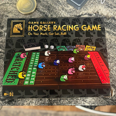 Game Gallery Horse Racing Game Board Game w/ Dice, Ages 8+, 2-5 Players