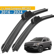 2Pcs Front Windshield Wiper Blades Set For Jeep Compass MP552 2016 - 2024 24"18"