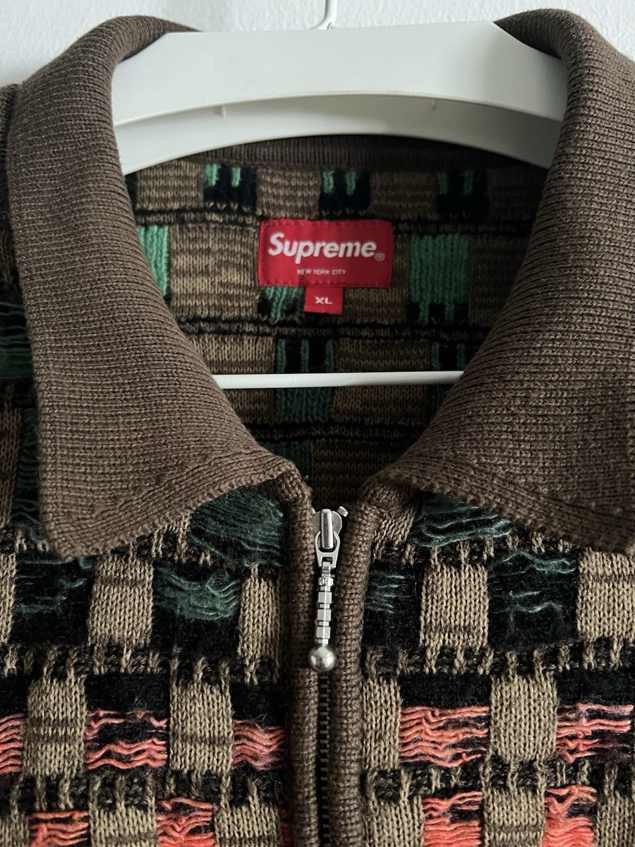 Supreme Gradient Grid Zip Up Polo | eBay UK