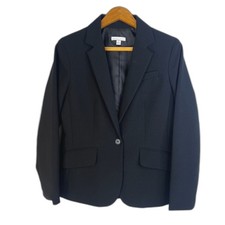 New York  Company Basic Black Blazer Single Breasted One Button Size 8