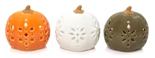 Yankee Candle Pumpkin Candle Holders - Set of 3 Pumpkin Tea Light Holders