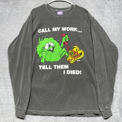 Cold World Frozen Goods Call My Work Tell Them I Died Shirt Mens XL Gray Graphic