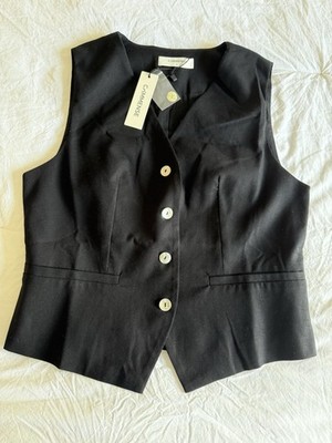 Commense Cotton And Linen Black Pants Set Size M NWT
