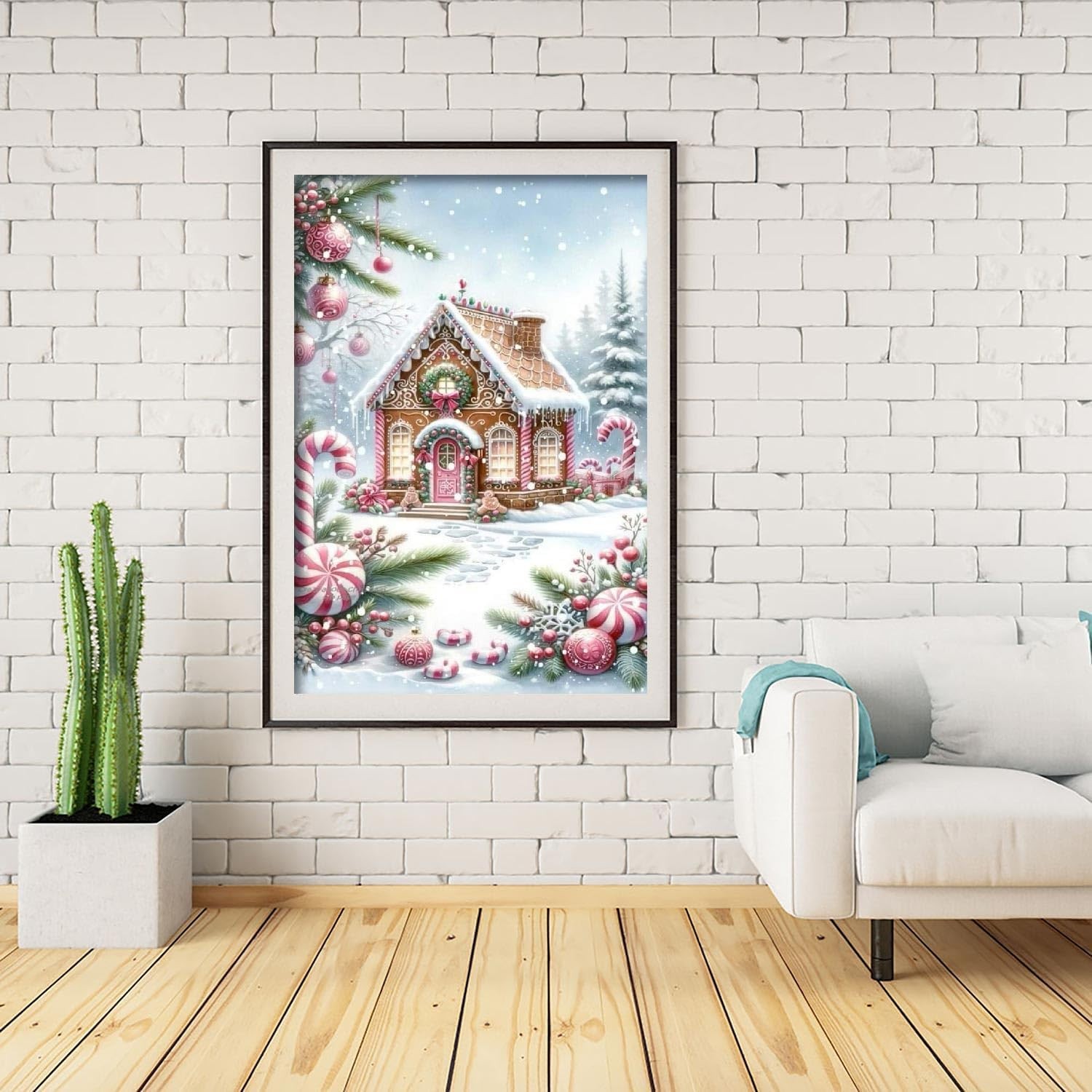 Christmas Diamond Art Kits for Adults - Christmas Snowscape House Landscape Diam