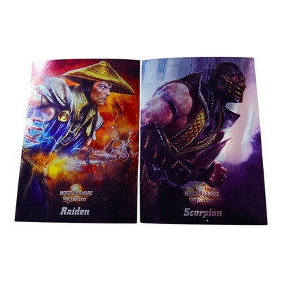 Rare | Mortal Kombat Vs DC Universe Sammel Postkarten Scorpion Raiden Karten