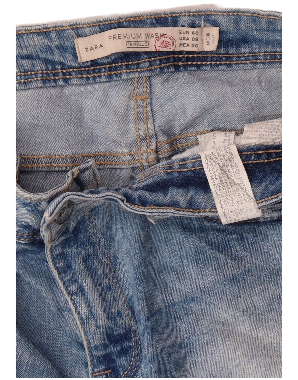 ZARA Womens Trafaluc Slim Jeans EU 40 Medium W30 L30 Blue Cotton AG12 thumbnail 3