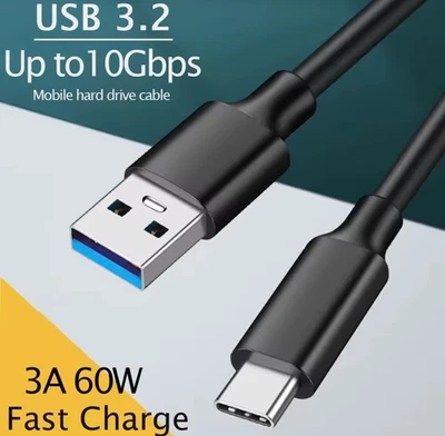 OLOPKY 0.2m Type-C Cable USB 3.2 Gen2 10Gbps SSD HDD Data Transfer 60W Fast Charging