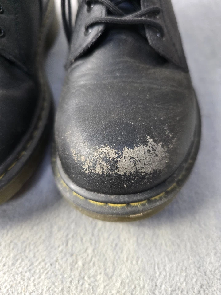 Doc Dr. Martens Delaney Unisex Youth Black Combat Boots Side Zip AW004 Sz 4 US - Image 3 of 4