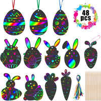 48 Stuck Ostern Kratzbilder FüR Kinder, Regenbogen Kratzpapier Zum Basteln Mit S