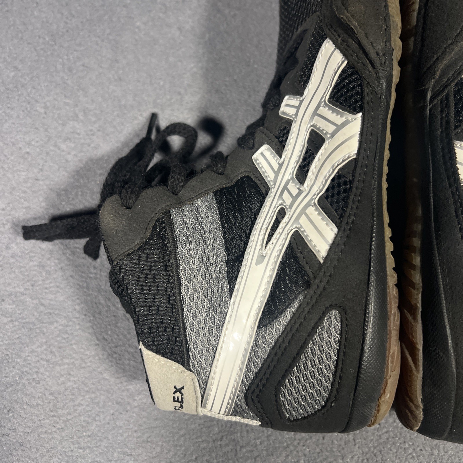 Asics Matflex 5 Wrestling Shoes Youth Size 5 Black Mesh Athletic Takedown *READ thumbnail 13