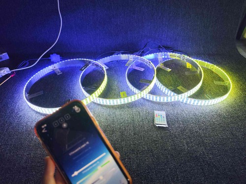 4x 15.5" 5Row Dream CHASING Flow LED Car Wheel Light IP68 Tire Bluetooth +Remote - Picture 11 of 20