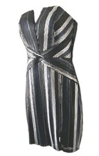 Junior Sequins Strapless Bodycon Mini Dress Navy Black Large LBD Party Event NYE