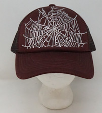 Sp5der Web Rhinestone Trucker Hat Burgundy