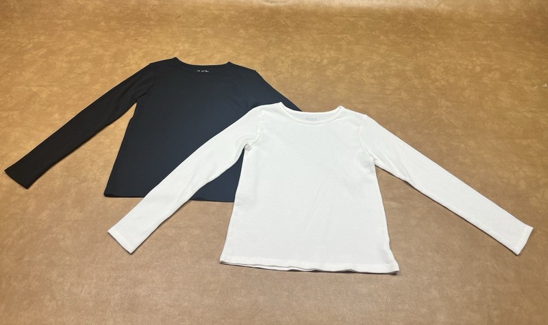 Girls Children’s Place Long Sleeve Tops X 2 Black & White L/G 10/12