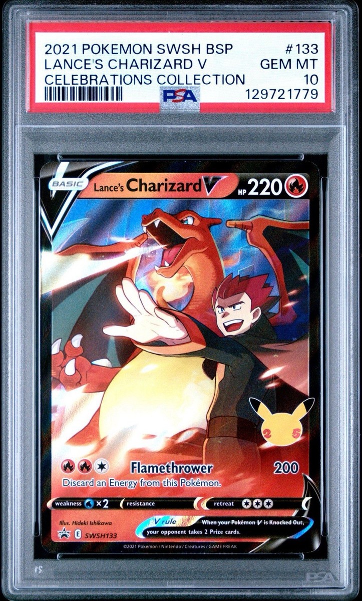 Lance's Charizard V SWSH133 PSA 10 2021 Celebrations Black Star