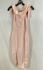 House of CB Women's Blush Pink Bandage Bodycon Off Shoulder Midi Dress XS