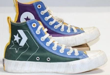Converse Sneakers 6.5 Hi Tops Not A Chuck Basketball Shoes Purple Green Yellow