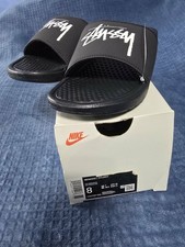 Stussy x Nike Benassi Off Noir Slides Size 8 Men