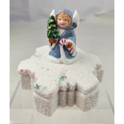 Holiday Classics Young's Angel Figurine Christmas Tree Candy Cane Snowgie Box