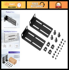 Universal Adjustable 19" Rack Mount Kit - Compatible with HP, Aruba, HPE Switche