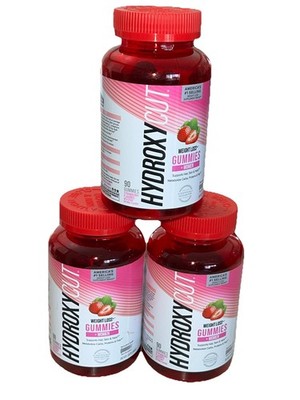 3 X Hydroxycut Weight Loss Women Supplement 90ct Gummies Strawberry Exp 01/2027