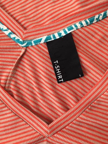 Top Pullover Anthropologie Dolan Talla Pequeña Talla Grande Naranja Rayas - Imagen 4 de 4