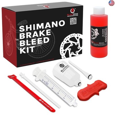 BleedZone Shimano Brake Bleed Kit with 120ml Mineral Oil - Hydraulic Brake