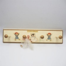 Wood Peg Wall Hanging Coat Rack Clothes Hanger Childs Bedroom