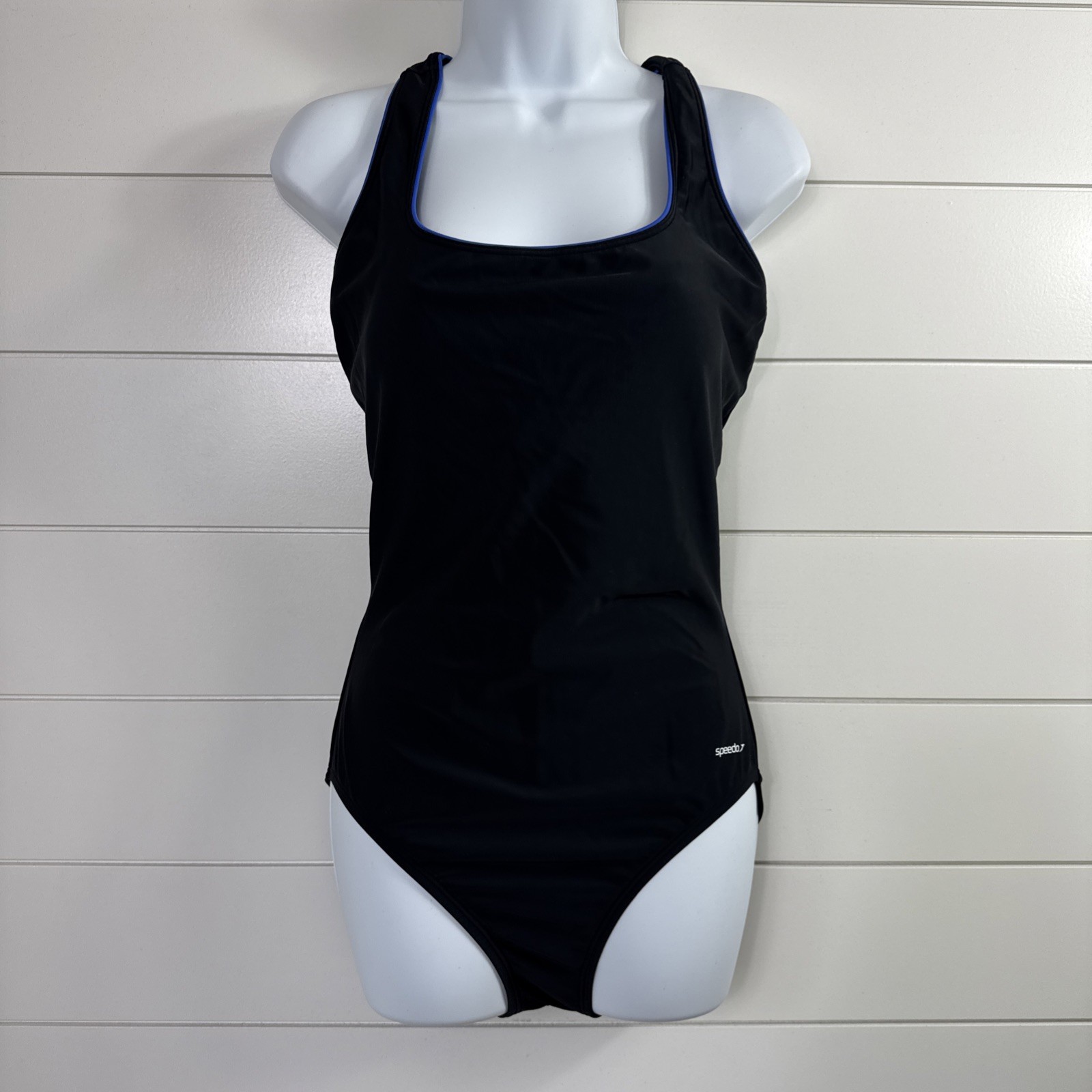 Women's Speedo One Piece Swimsuit Full Coverage Black sz 12