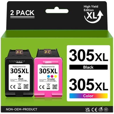 305XL Schwarz & Farbe Patronen (2er-Pack) - Ersatz 305XL, &