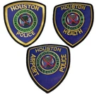 HOUSTON TEXAS COLLECTIBLE POLICE EMBROIDERED PATCH SET HEALTH AIRPORT SET OF 3