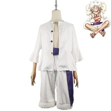 One Piece Monkey D Luffy Gear 5 Costume Sun God Nika Outfits Halloween Cosplay