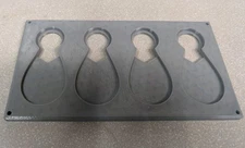 Leather Keychain Jig  Key Fob Laser Engraving Template Fixture 4 Up 