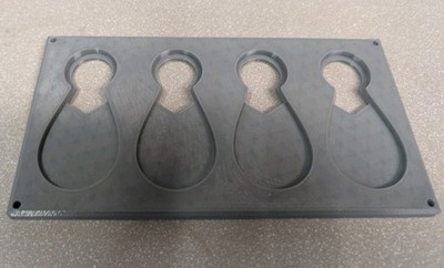 Leather Keychain Jig  Key Fob Laser Engraving Template Fixture 4 Up 