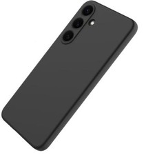 For Samsung Galaxy S25 Case Liquid Silicone Soft Gel Rubber Cover Matte Black
