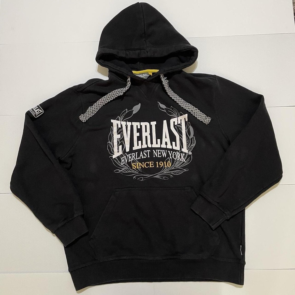 Everlast Bronx New York Black Boxing Training Hoodie Sweatshirt Size XL