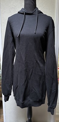 cotton citizen hoodie dress Cotton Citizen Open Back Sweatshirt Dress Hoodie Women's Size Small Black  EUC