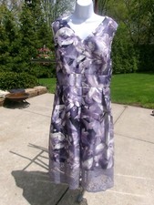 NWOT CHAYA LAVENDER&GRAY FLORAL COCKTAIL WEDDING FORMAL DRESS 22W