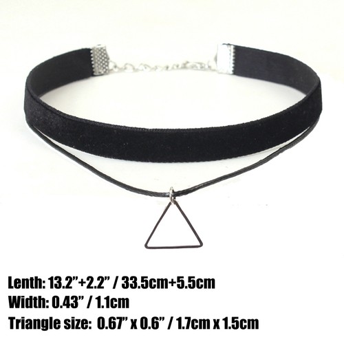 Mujeres Gótico Encaje Corazón Cuero Terciopelo Colgante Gargantilla Hippy Collar Para Mujeres - Imagen 12 de 26