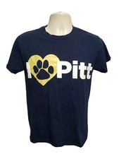 I Love Pitt University of Pittsburgh 225th Birthday Adult Small Blue TShirt
