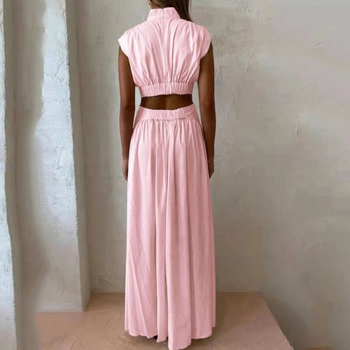 Women Sleeveless High Waist Dress - Picture 4 of 13