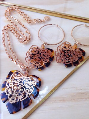 Karen walker critter cuff bracelet leaf earrings necklace scarf pouch