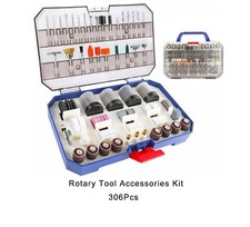 WORKPRO 306PCS Rotary Tool Accessories Kit, Fits Dremel Rotary Tool, 1/8" Shanks