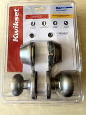 Kwikset Cove 690 Satin Nickel Keyed Entry Door Knob Single Cylinder Deadbolt