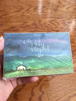 Glory Haus Carrie Fisher Designs Oh Holy Night Block Canvas 5.5x3.5x1.25  Sealed